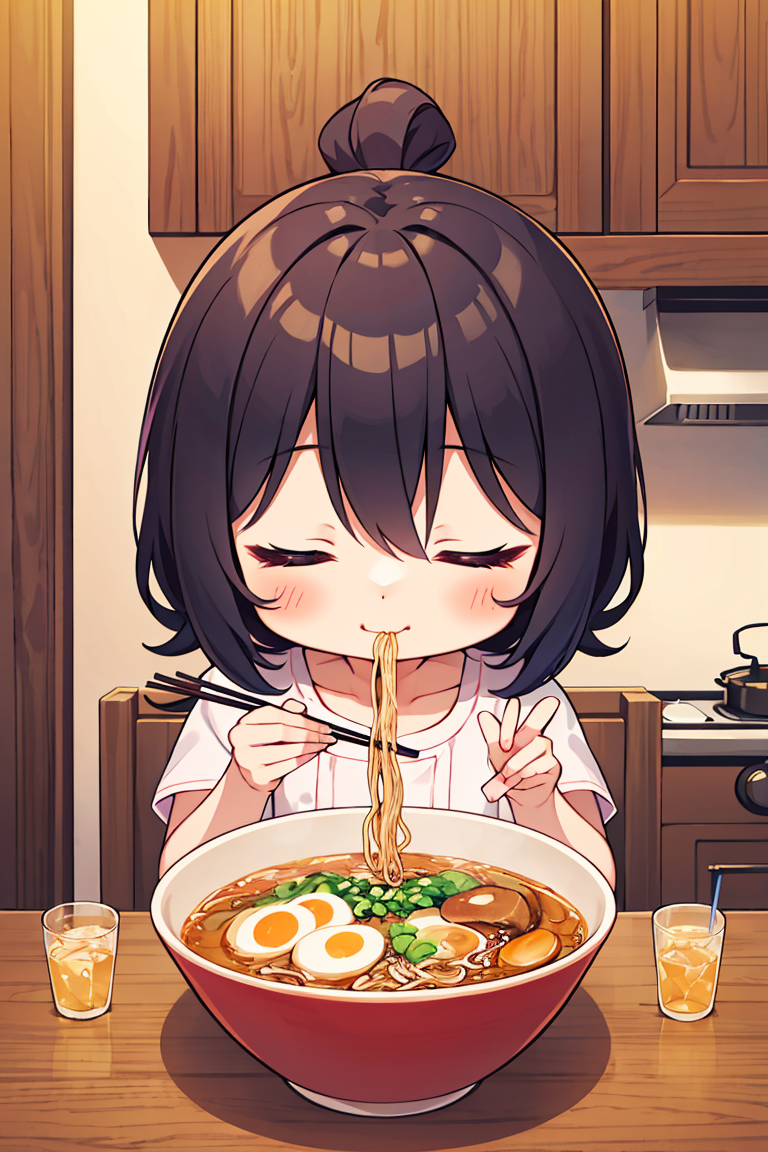 380402-957075496-(chibi_0.8),(masterpiece, best quality), 1girl, solo, cute face, kawaii, ramen, chopsticks, drinking glass, eating, heart, happy.png